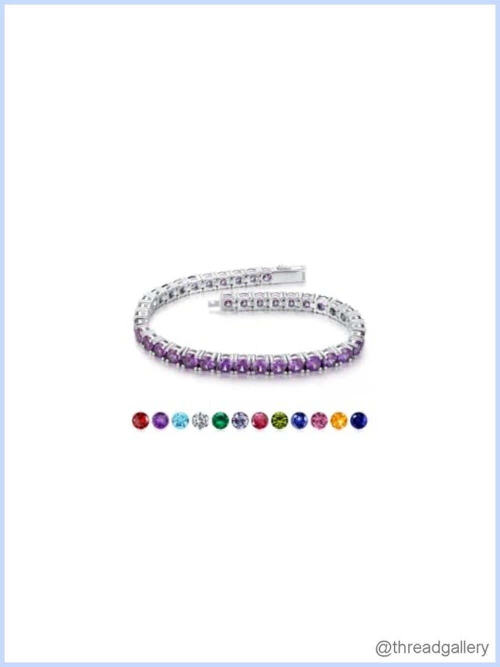 Sterling Silver Tennis Bracelet Women's Dainty Gift